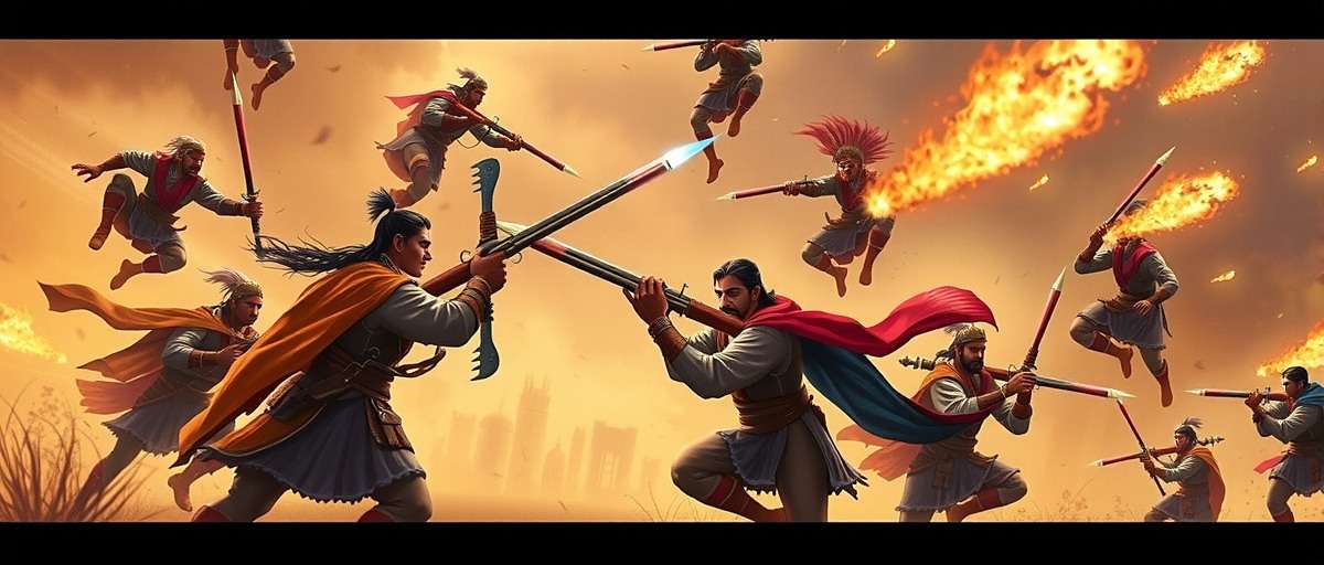 Fennel Shadow War Battle Gameplay Fennel Shadow War gameplay screenshot showing a strategic battle between two armies with Indian-style warriors